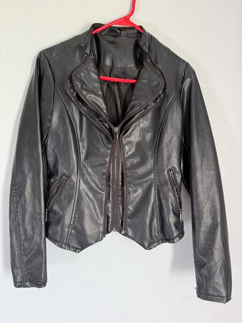 Windsor Black Faux Leather Zip Jacket